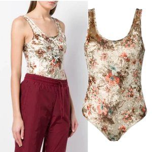 HAN KJOBENHAVN floral velevt bodysuit